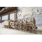 Steam Locomotive with Tender - Mechanical 3D Puzzle