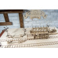 Steam Locomotive with Tender - Mechanical 3D Puzzle