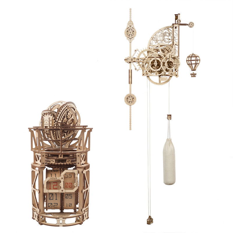 2-in-1 Bundle: Aero Clock and Sky Watcher Tourbillon Table Clock