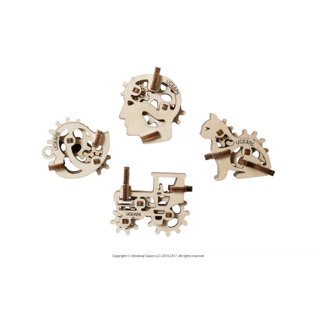 Ugears Fidgets - Tribiks  - Unique Wooden Antistress Gadget 3d Puzzle by Ugears