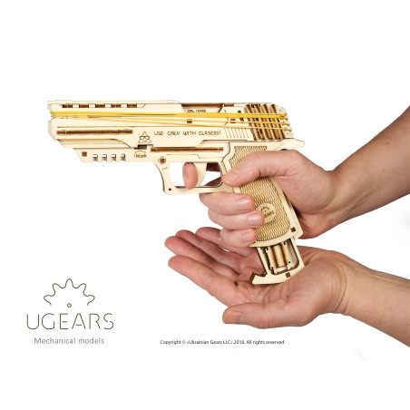 Wolf-01 Handgun  - Unique Wooden Mechanical 3d Puzzles by Ugears