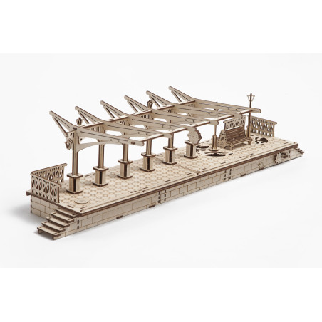 Railway Platform  - Unique Wooden Mechanical 3d Puzzles by Ugears