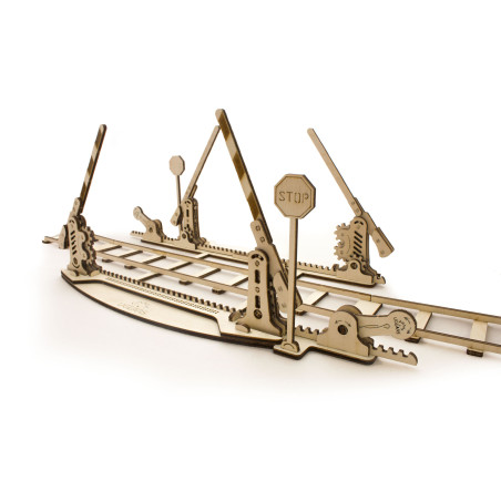 Rails with Crossings  - Unique Wooden Mechanical 3d Puzzles by Ugears