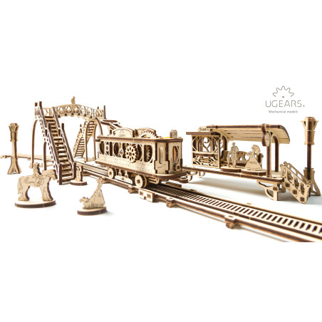 Tram Line - Unique Wooden Mechanical 3d Puzzles by Ugears