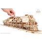 V-Express Steam Train with Tender - Mechanical 3D Puzzle V-Express Steam Train with Tender - Mechanical 3D Puzzle