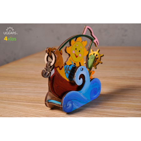 3D PUZZLE COLOURING MODEL SAILBOAT