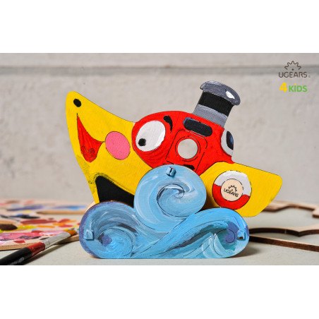 Steamboat - Colouring 3D Puzzle