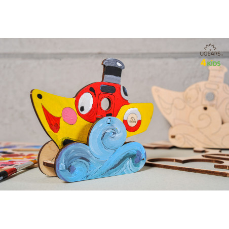 Steamboat - Colouring 3D Puzzle
