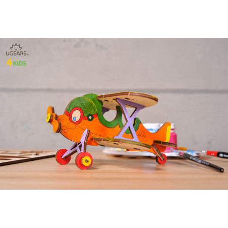 Biplane - Colouring 3D Puzzle