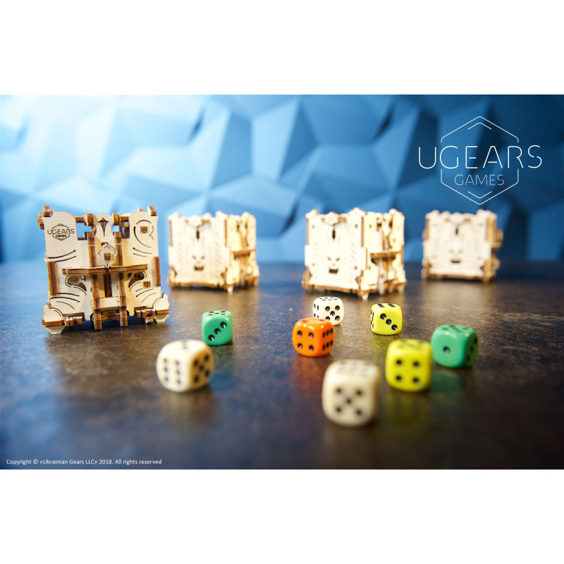 Modular Dice Tower Unique Wooden Mechanical Device for Tabletop Games