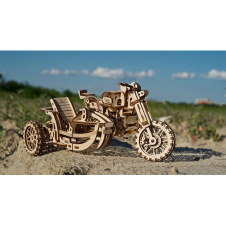 Scrambler UGR-10 Motor Bike with Sidecar - Mechanical 3D Puzzle