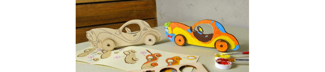 Ugears - Wooden Colouring 3D Puzzles for Kids
